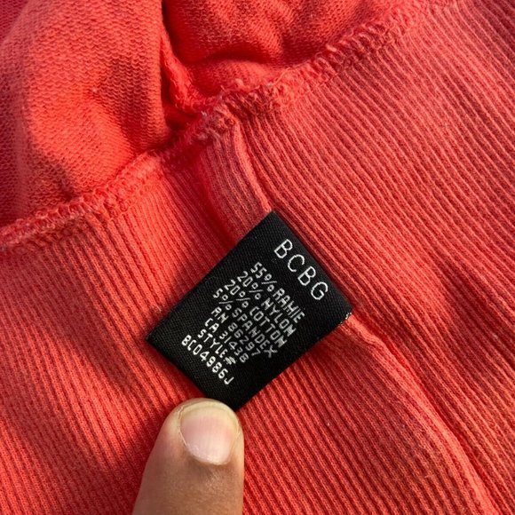 BCBG MAXzria Sport Women Jacket Orange Pink Active Wear Zipper Coat Size S - Picture 10 of 10